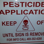 Image of pesticide application notification sign