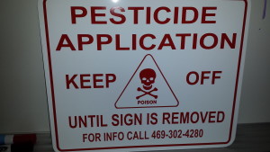 Image of Pesticide Application Warning Sign