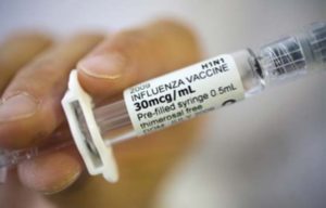 Influenza vaccine syringe