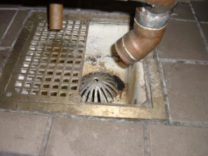 floor drain dirty