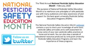 national pesticide safety education month